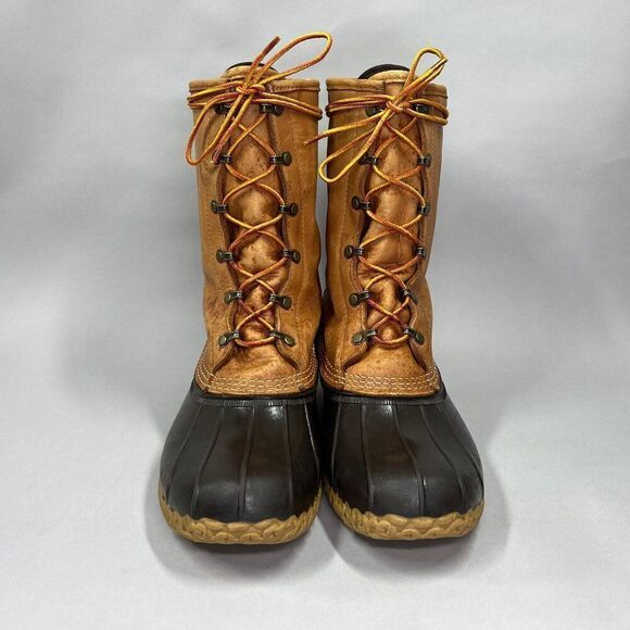 L.L. Bean Men's Size 9 8" Gore-Tex Insulated Brown Leather Bean Boots - Picture 2 of 14